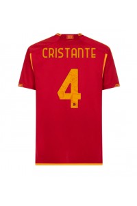 AS Roma Bryan Cristante #4 Jalkapallovaatteet Kotipaita 2023-24 Lyhythihainen